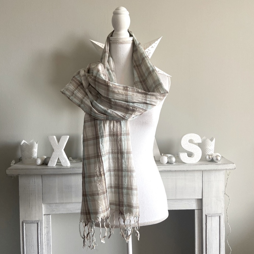 H&M Divided - Scarf (gold, turquoise,beige)